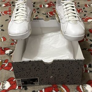 Jordan White & Gold Athletic Shoes